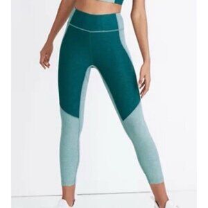 Outdoor Voices Women's Sz M Teal Color Block Warmup Leggings